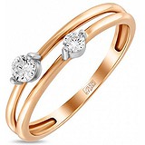 Женское золотое кольцо с бриллиантами, 1705504