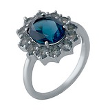 Женское серебряное кольцо с топазами, 1720352