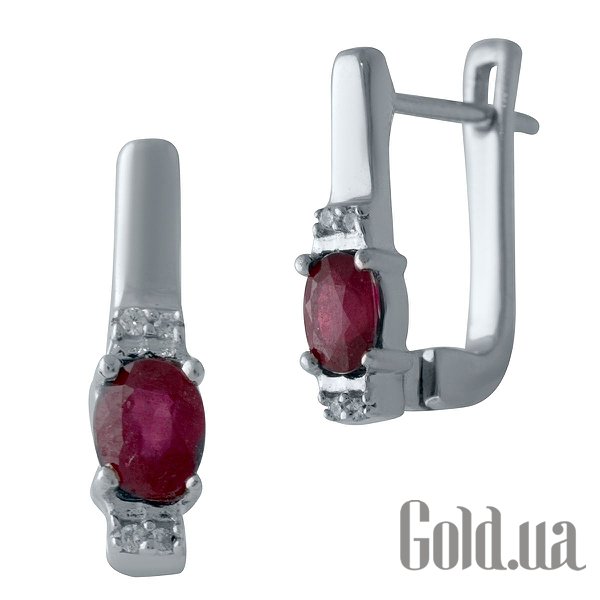 

Серьги Fresh Jewelry, Серебряные серьги с рубинами и куб. циркониями