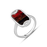 Купить Женское серебряное кольцо с аммолитом (2129400) по цене 2014 грн., в магазине Gold.ua
