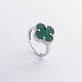 Женское серебряное кольцо с малахитом (onx112773), фотографии