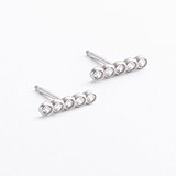 Серебряные серьги с куб. циркониями