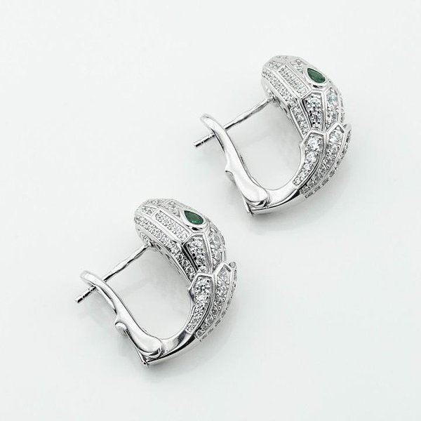 Серебряные серьги с куб. циркониями DIA3202884 – изображение 2