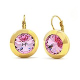 Сережки з кристалами Swarovski в позолоті, 1310241