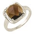 Женское серебряное кольцо с синт. гранатом и куб. циркониями - фото 1