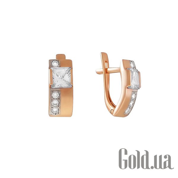 

Серьги Украина, Золотые серьги с куб. циркониями