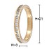 Золотое обручальное кольцо с куб.циркониями - фото 2