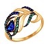 SOKOLOV Женское золотое кольцо с куб. циркониями - фото 1