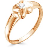 Женское золотое кольцо с бриллиантом, 1604385