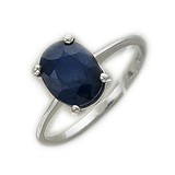 Женское серебряное кольцо с сапфиром, 1622305