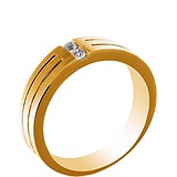 Золотое обручальное кольцо с бриллиантами, 1649697