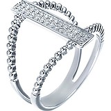 Женское серебряное кольцо с куб. циркониями, 1668897