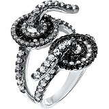 Женское серебряное кольцо с куб. циркониями, 1676577