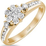 Золотое кольцо с бриллиантами, 1711905