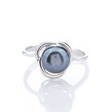 Женское серебряное кольцо с культив. жемчугом, 1718561