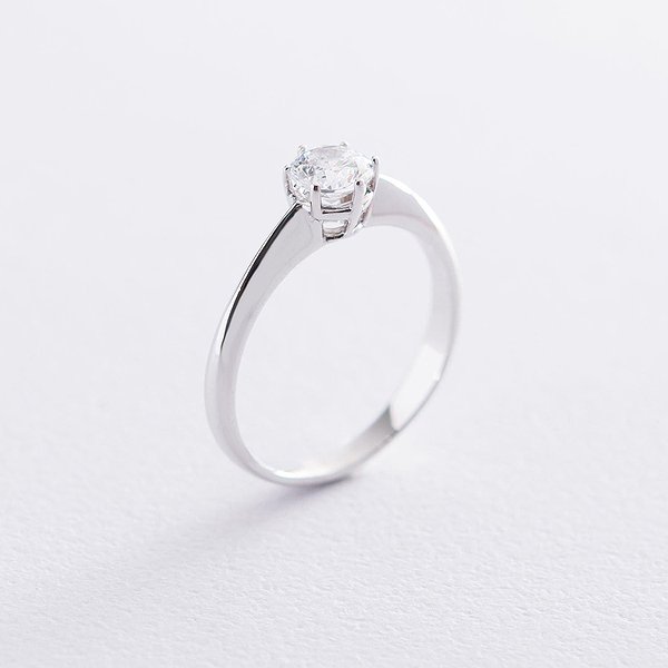 Золота каблучка з Swarovski Zirconia