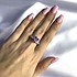 Женское серебряное кольцо с александритом и куб. циркониями - фото 2