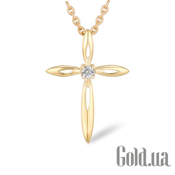 

Кулон-крестик Lurie Jewelry, Золотой кулон с бриллиантом