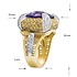 Женское золотое кольцо с аметистом, бриллиантами и сапфирами - фото 2