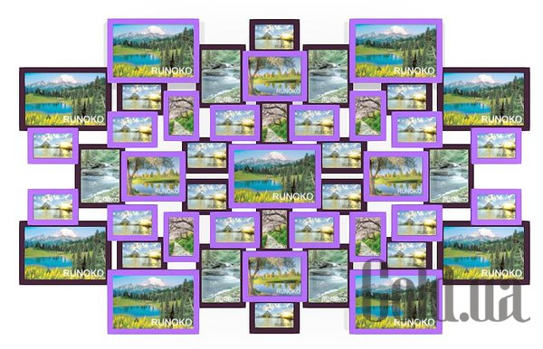 

Фоторамка Runoko, Фиолетовый, Мультирамка Галактика МГ-61Ф