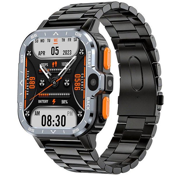 UWatch Смарт часы Smart Nova Sim Steel Black 3790