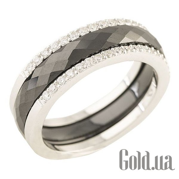 

Женские кольца Fresh Jewelry, Женское серебряное кольцо с керамикой и куб. циркониями, 17