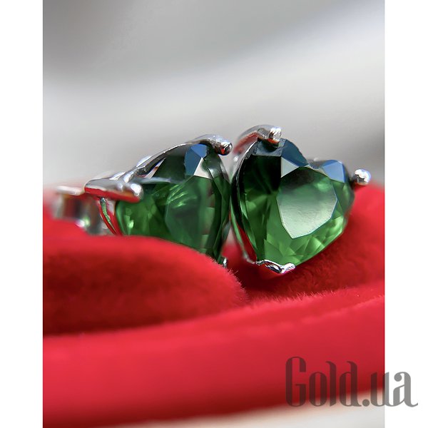 Сережки гвоздики Lurie Jewelry Срібні сережки з куб. цирконіями