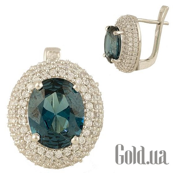 

Серьги Fresh Jewelry, Серебряные серьги с топазами и куб. циркониями