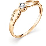 Золотое кольцо с бриллиантом, 1611810