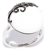 Silver Wings Женское серебряное кольцо с ониксом, 1618210