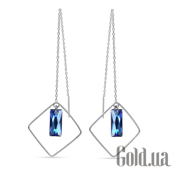 

Серьги с подвесками Spark, Стальной, Серьги с кристаллами Swarovski