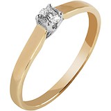 Золотое кольцо с бриллиантом, 1672994