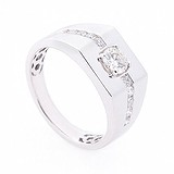 Заказать Мужское золотое кольцо с бриллиантами (onxкб0219ri) ,цена 166608 грн., в магазине Gold.ua
