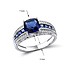 Женское серебряное кольцо с куб. циркониями и хрусталем - фото 4