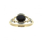 Женское золотое кольцо с сапфиром и бриллиантами, 1776418
