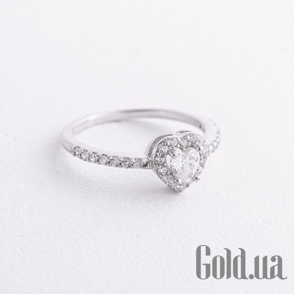 

Кольцо Украина, Серебряное кольцо с куб. циркониями, 17.5