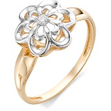 Женское золотое кольцо с бриллиантом, 1603107