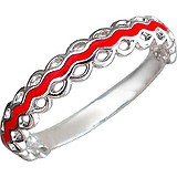 Женское серебряное кольцо с эмалью, 1611555