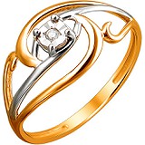 Женское золотое кольцо с бриллиантом, 1635875