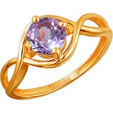Женское золотое кольцо с аметистом, 1639459