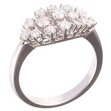 Женское золотое кольцо с бриллиантами, 1646883