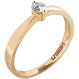 Золотое кольцо с бриллиантом, 1672995
