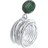 Женское серебряное кольцо с куб. циркониями, 1676579