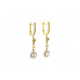 Золотые серьги с куб. циркониями, 1698339