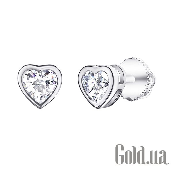 

Серьги-гвоздики Silvex925, Серебряные серьги с куб. циркониями