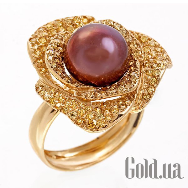 

Кольцо Украина, Женское золотое кольцо с пресн. (культив.) жемчугом, 18.5