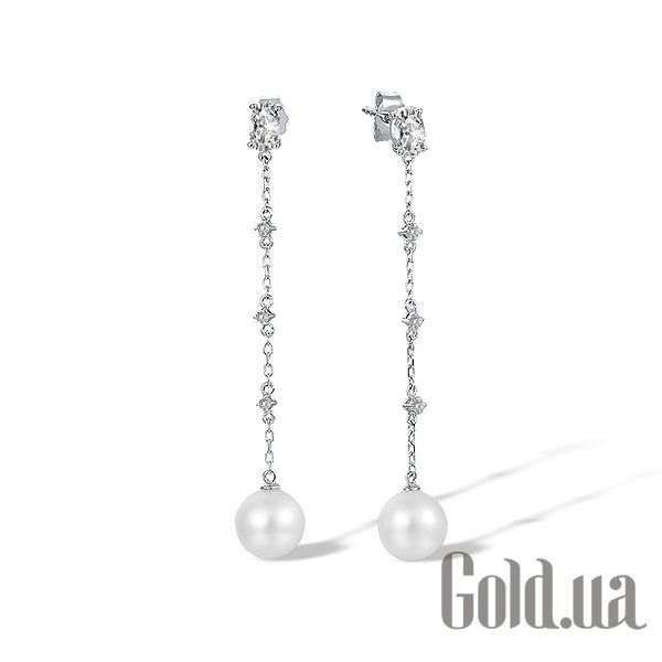 

Серьги с подвесками Lurie Jewelry, Золотые серьги с пресн. жемчугом и топазами