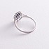 Женское золотое кольцо с бриллиантами и сапфиром - фото 3