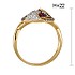 Женское золотое кольцо с бриллиантами и рубинами - фото 2