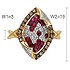 Женское золотое кольцо с бриллиантами и рубинами - фото 3